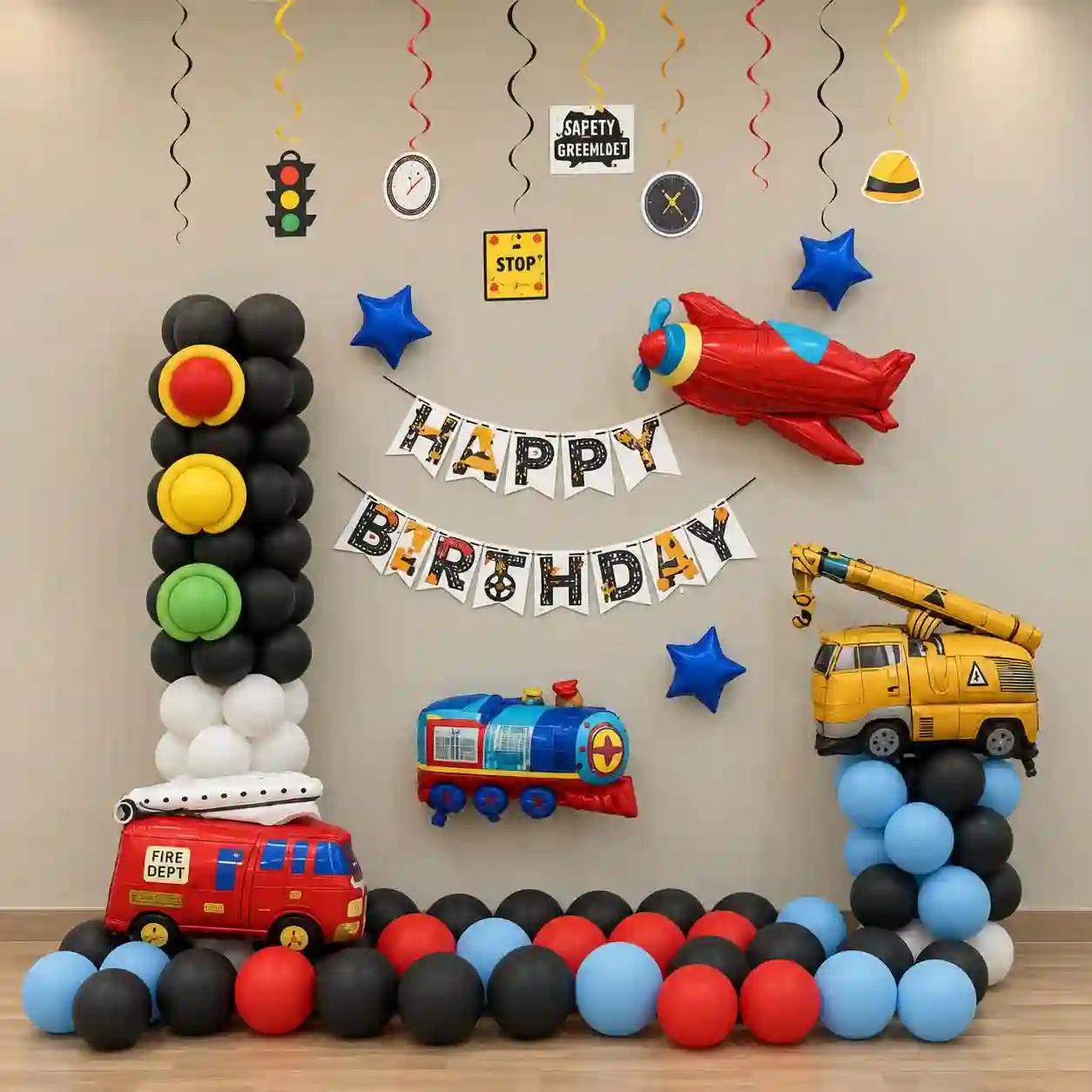 Little Driver Car and Aeroplane Birthday Party Decoration